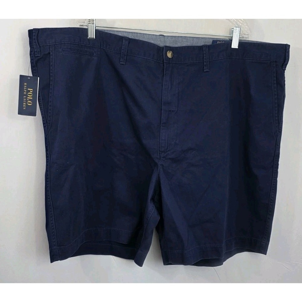 NWT Polo Ralph Lauren Men's Shorts Classic Fit 8" 48B Navy Blue Flat Front